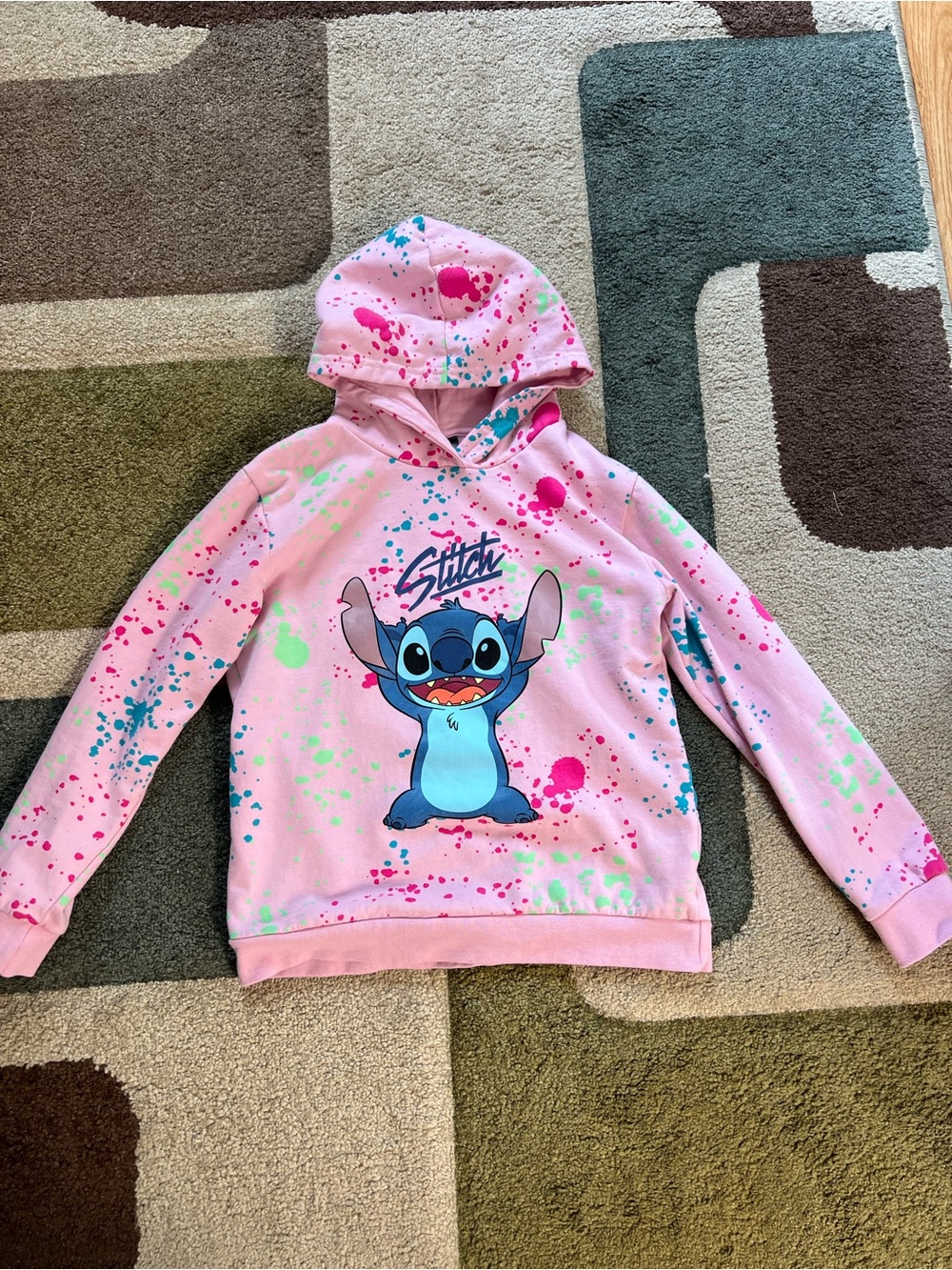 Disney Pink Splash Stitch Hoodie